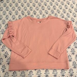 Cupio Blush Pink Lace Accent Top
